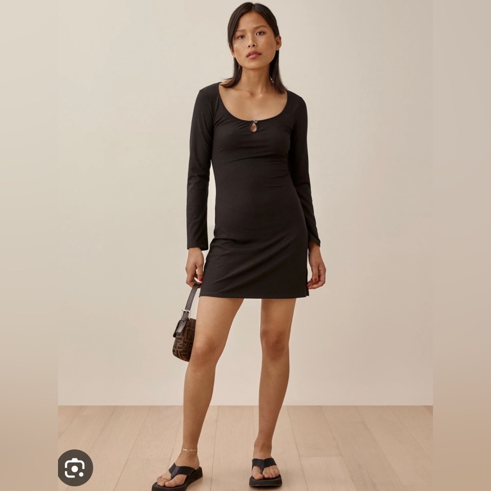 Reformation Jeans Elias Dress in black